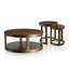 Ensemble de tables basses rondes en bois massif 2 pièces Hazel (1 table basse et 1 table de bout gigogne)-130813811