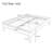 Modern Minimalist Bamboo Platform Bed Frame with Metal Support and Easy Assembly-681083602