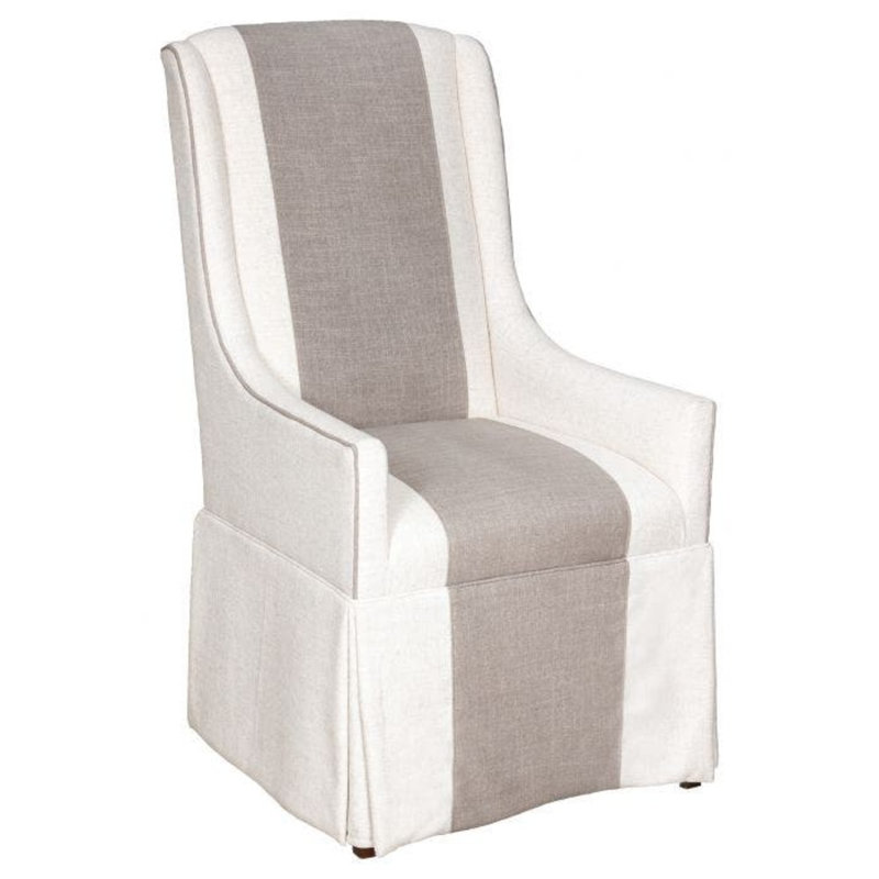 Chaise avec accoudoirs Kathleen, Gris anthracite, 7691 Crème