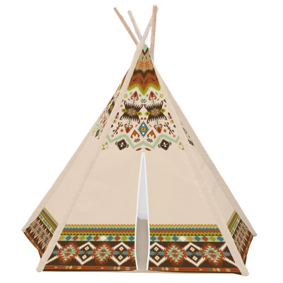 ASHOKA 120cm W x 120cm D Indoor / Outdoor Polyester Triangular Play Tent