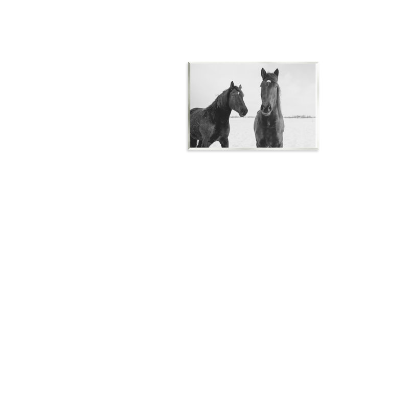 Plaque murale Draisma Hirdes Winter Horses, design par Amy Carroll, H 10 po x l 15 po