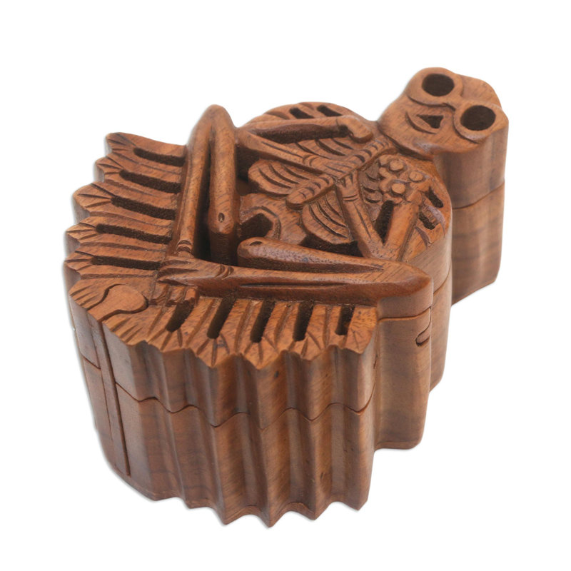 Novica Handmade Bare Bones Wood Puzzle Box