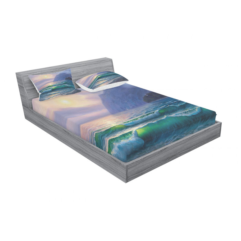 Microfiber Sheet Set, Queen Sheet Set with Fitted Sheet