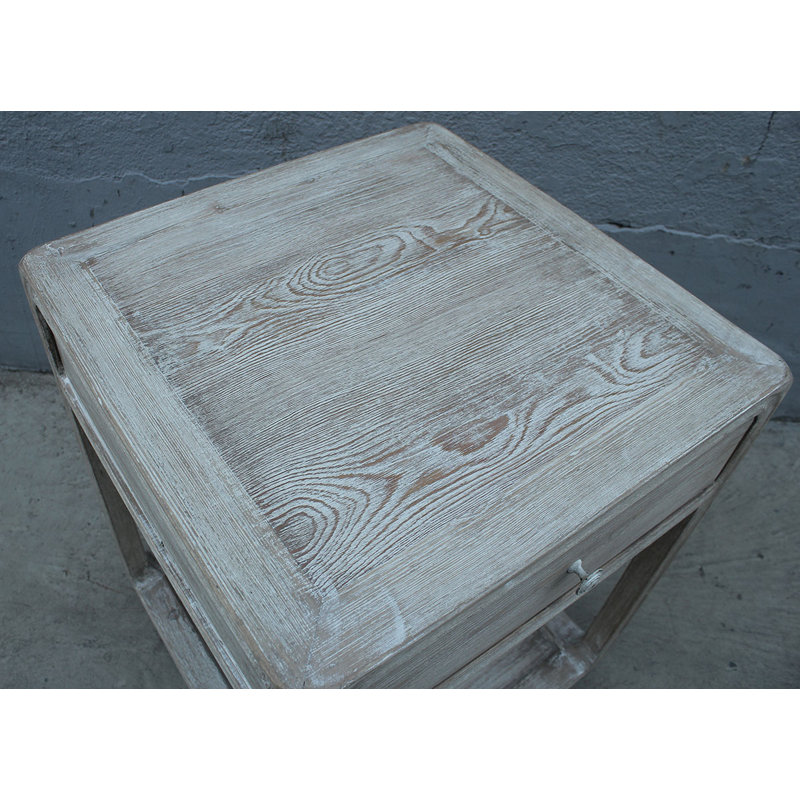 Valverde End Table, Weathered White Wash