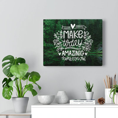 Citation inspirante, «Make Today Amazing Wall Art», motif de motivation, impressions inspirantes
