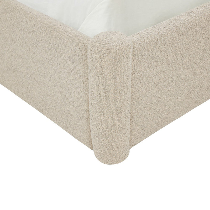 Dart Upholstered Bed, King, Beige