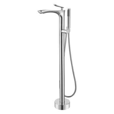 Kayla Bathroom Freestanding Tub Filler with Diverter