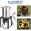 Ensemble de friteuse à gaz de 30 pte et friteuse à poisson de 10 pte OuterMust, friteuse à dinde en aluminium de 50 000 BTU avec panier et brûleur, allumage électronique, idéal pour le crabe, le poisson, le poulet frit et la dinde