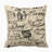 Parisian Script Square Pillowcase - French Decorative Cushion Cover for Home Decor, Throw Pillow Case