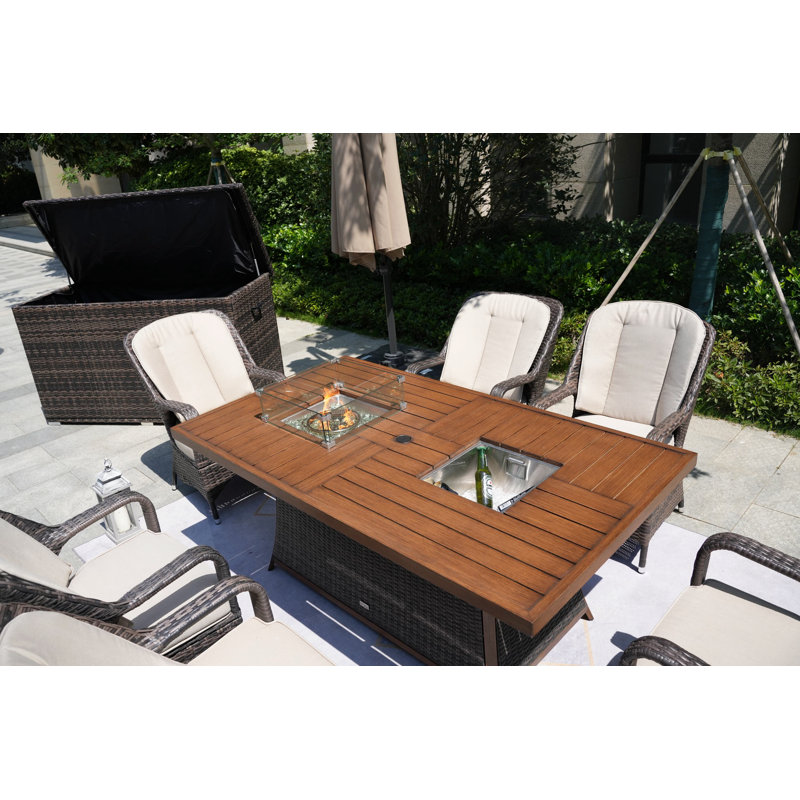 Algird 6 - Person Patio Conversation Set with Cushions