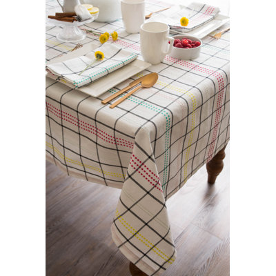Wade Plaid 100% Cotton Tablecloth