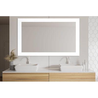 Alacazar Engineered Wood Flat Wall Mirror