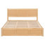 Lit plateforme en bois avec rangement 2 tiroirs sous le lit