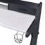 Bureau de jeu noir et blanc à 2 tiroirs