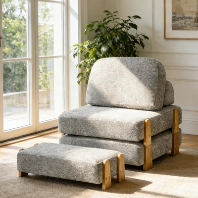 Folding Sofa Bed, 2 in 1 Convertible Sleeper Chair with Pillow & Back Support for Living Room, Bedroom, Home Office