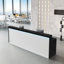 Bureau de réception moderne et ergonomique avec éclairage DEL et rangement verrouillable
