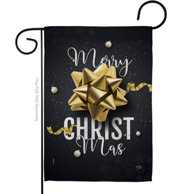 Double Sided 18.5'' H x 13'' W Polyester Christmas Garden Flag