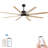 Brixham 76" 8- Blade LED Smart Chandelier Ceiling Fan with Remote Control and Light Kit Included-1101449555