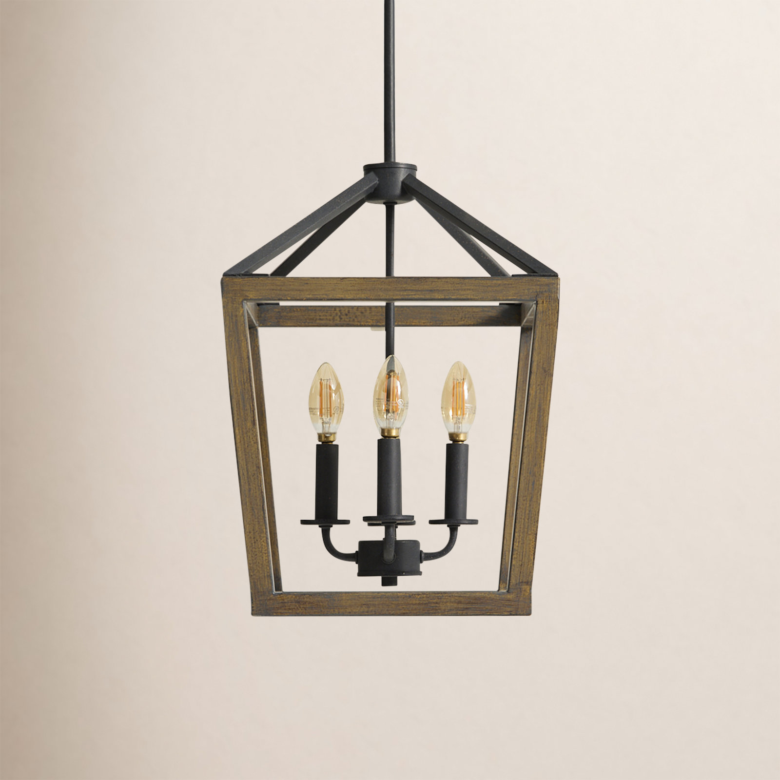 Icarus 4 - Light Lantern Geometric Chandelier, 62.5" H x 12" W x 12" D