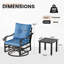 Ensemble de conversation de luxe en métal doré antique pour l'extérieur, meubles de patio à assise profonde avec 2 chaises berçantes pivotantes à 360 °, meubles de terrasse pour cour arrière toutes saisons-1284504185