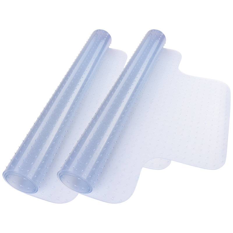 Clear PVC Office Chair Mat with Lip for Carpet 48" x 36" 2 Pack