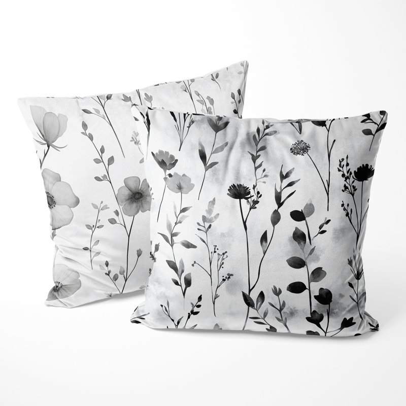Coussin 2 pièces Floral, H 20 po x l 20 po