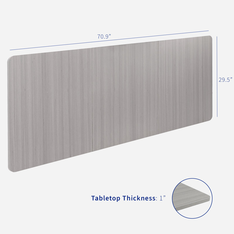 De table, Gris foncé, 3-Piece, 71 po x 30 po