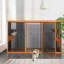 Enceinte pour chat amovible avec toit imperméable et 3 plateformes de saut, orange