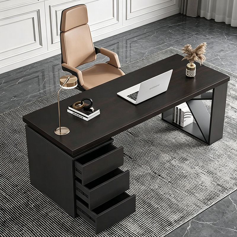 Bureau d'étude italien minimaliste, H 28,35 po x l 55,12 po x P 23,62 po