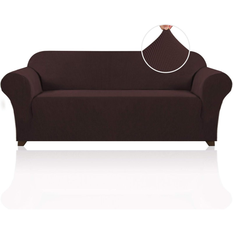 Housse de canapé, Polyester brun / mélange de polyester, H 2 po x l 12 po x P 15 po