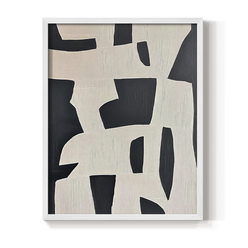 Série ABSTRACT dxcv - impression encadrée de qualité supérieure - prête à être accrochée - aucun clou requis ABAI51683