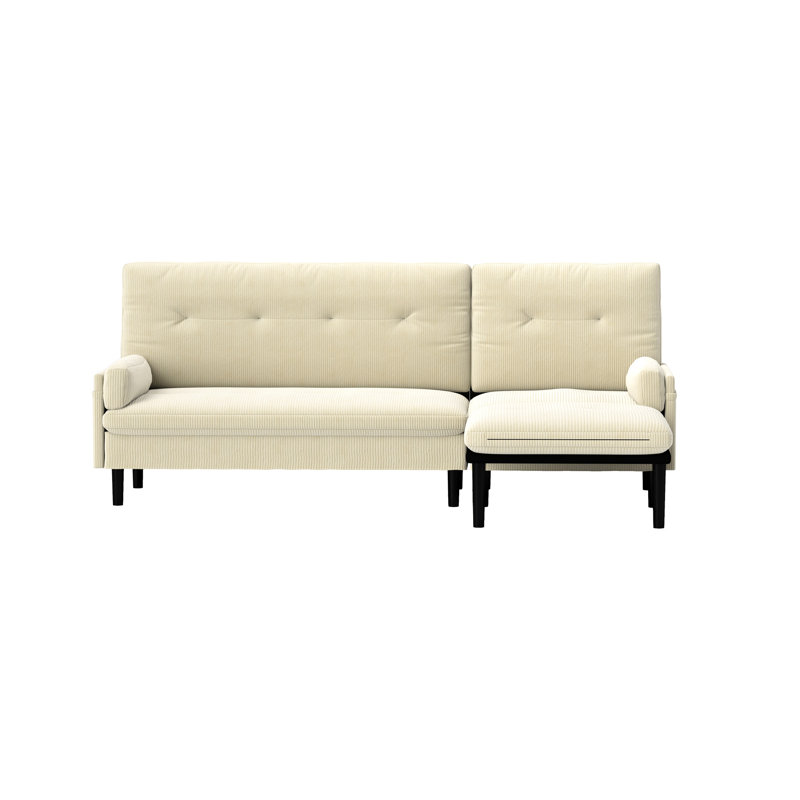 Canapé modulaire en velours: 3 en forme de L avec dossier et lit ergonomiques réglables