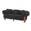 Canapé à accoudoirs arrondis - noir-44004267