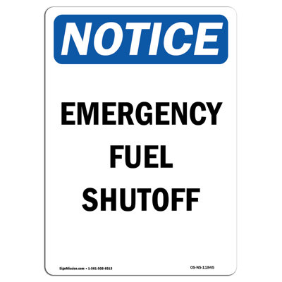 Emergency Fuel Shutoff Sign