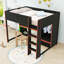 Lit mezzanine avec bureau, garde-robe, DEL et rangement Gaming-995753307