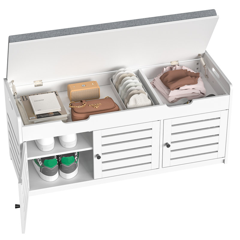 10 Pairs Shoe Storage Bench With lift top