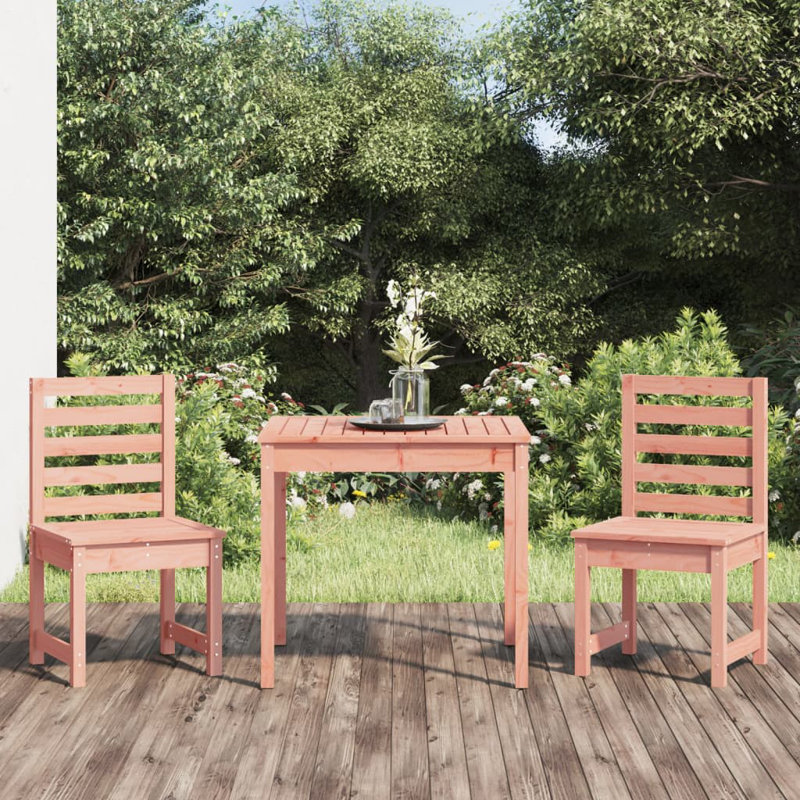 Nasiba 2 - Person Patio Dining Set with Square Table, Brown Douglas