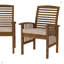Chaises de patio à dossier à lattes avec coussins 2 pièces Modern-1455649902