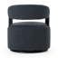 Dowsett - Fauteuil d'appoint pivotant en tissu gris anthracite moderne