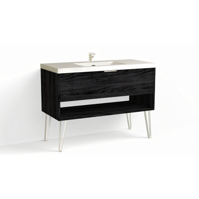 Modo 48" W Freestanding Single Bathroom Vanity with Dawson Leg
