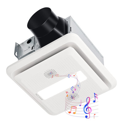 80 CFM 0.7 Sones Bathroom Exhaust Fan with Light & Bluetooth Speaker