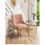 Chaise d'appoint en velours beige Baudel-1563904540