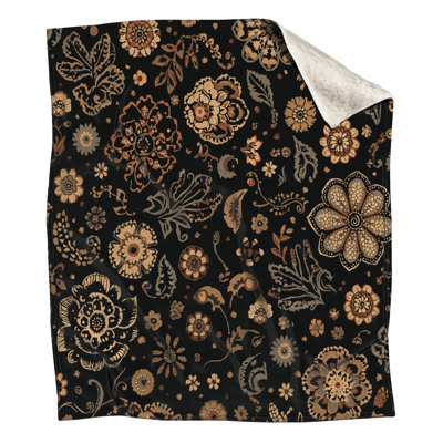 Floral Pattern Illustration Blankets