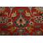 Tapis décoratif en laine de conception unique noué à la main des années 1900 en laine rouge/vert 11 pi 11 po x 14 pi 6 po Sultanabad