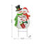 Piquet de jardin en métal Snowman Family