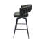 4 tabourets de bar tissés brun clair, cuir technique, pivotant à 360 °, cadre pour îlot de cuisine, bar, café pivotant revêtu de cuir, café en métal,