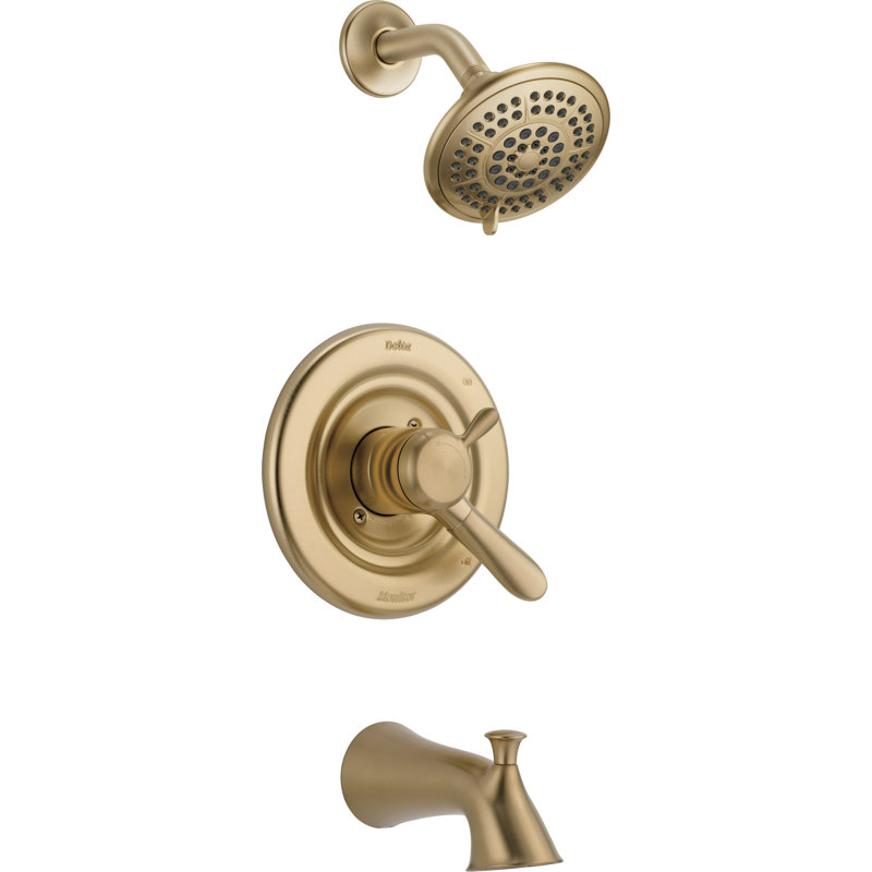 Lahara 17 Series Dual-Function Tub Shower Faucet Set, Shower Valve Trim Kit, Brilliance Champagne Bronze