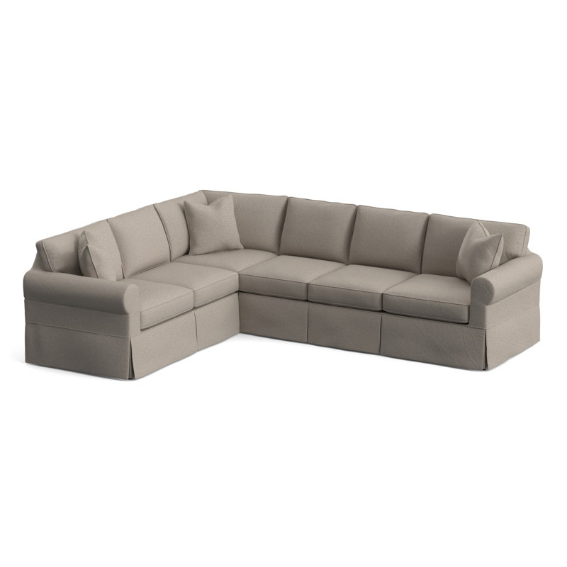 Bedford Upholstered Sectional, Beige Performance Fabric; 0851-73, Left Hand Facing