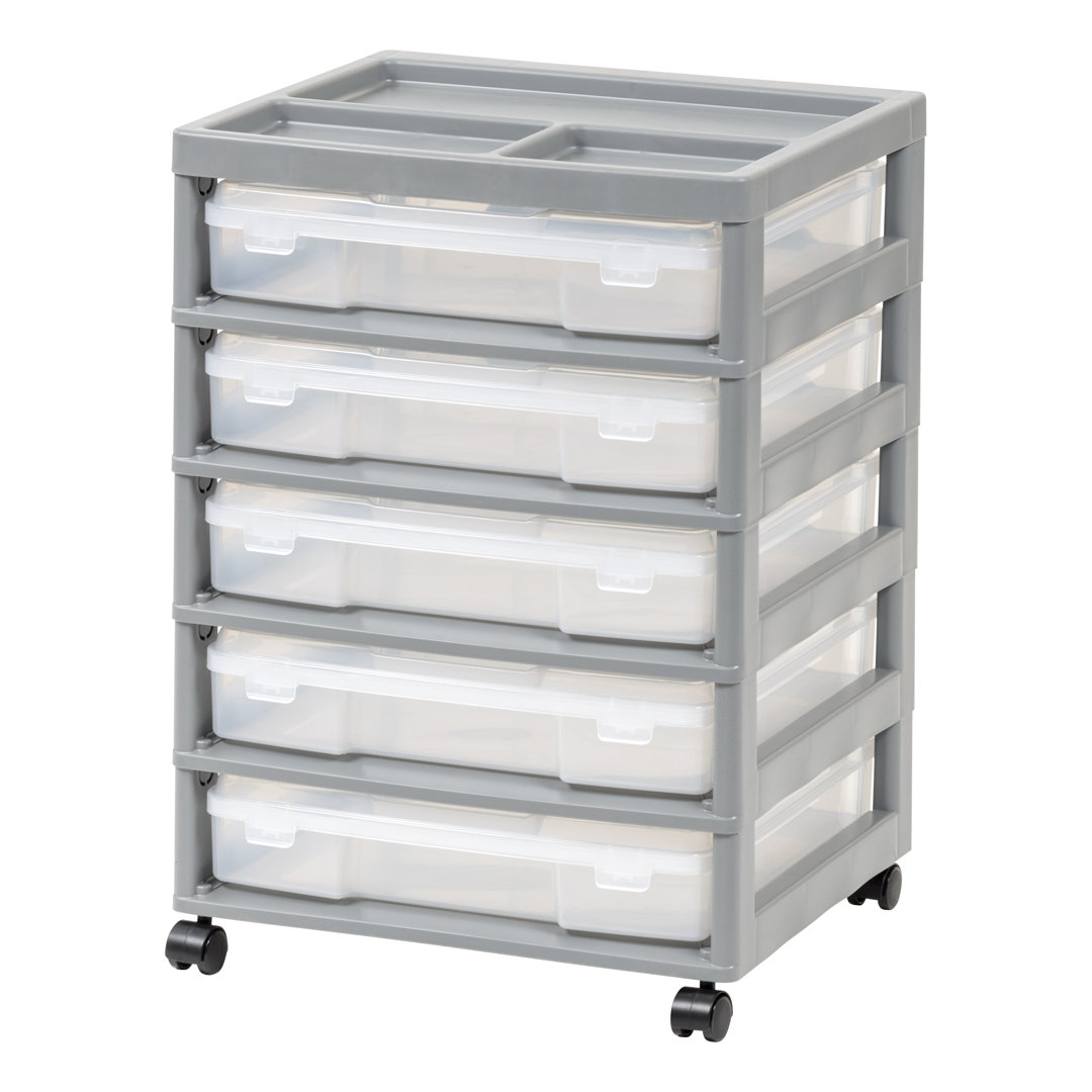 Drawer Plastic Storage Chest with Casters IRIS USA, Inc. 