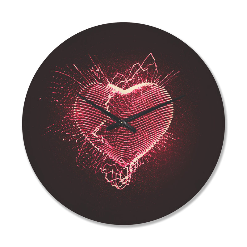 Horloge murale «Happy Valentine's Day», Très grand